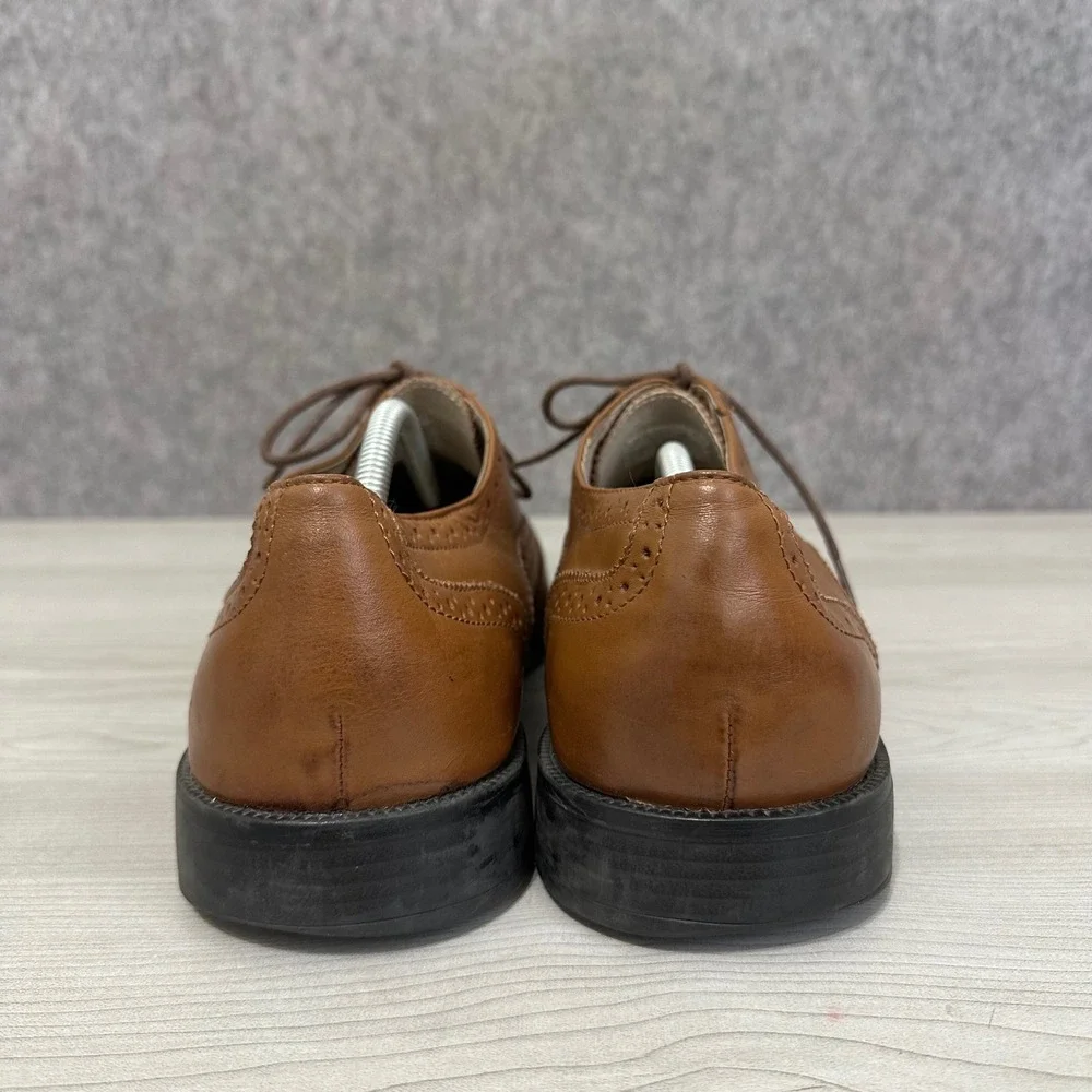 G.H. Bass Nicholas Wingtip Oxford Mens 13 Tan Leather Brogue Dress Shoes